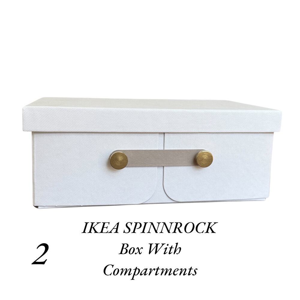 IKEA SPINNROCK Box with Compartments, White, 12 ½x9 ¾x4 " (Set of 2)